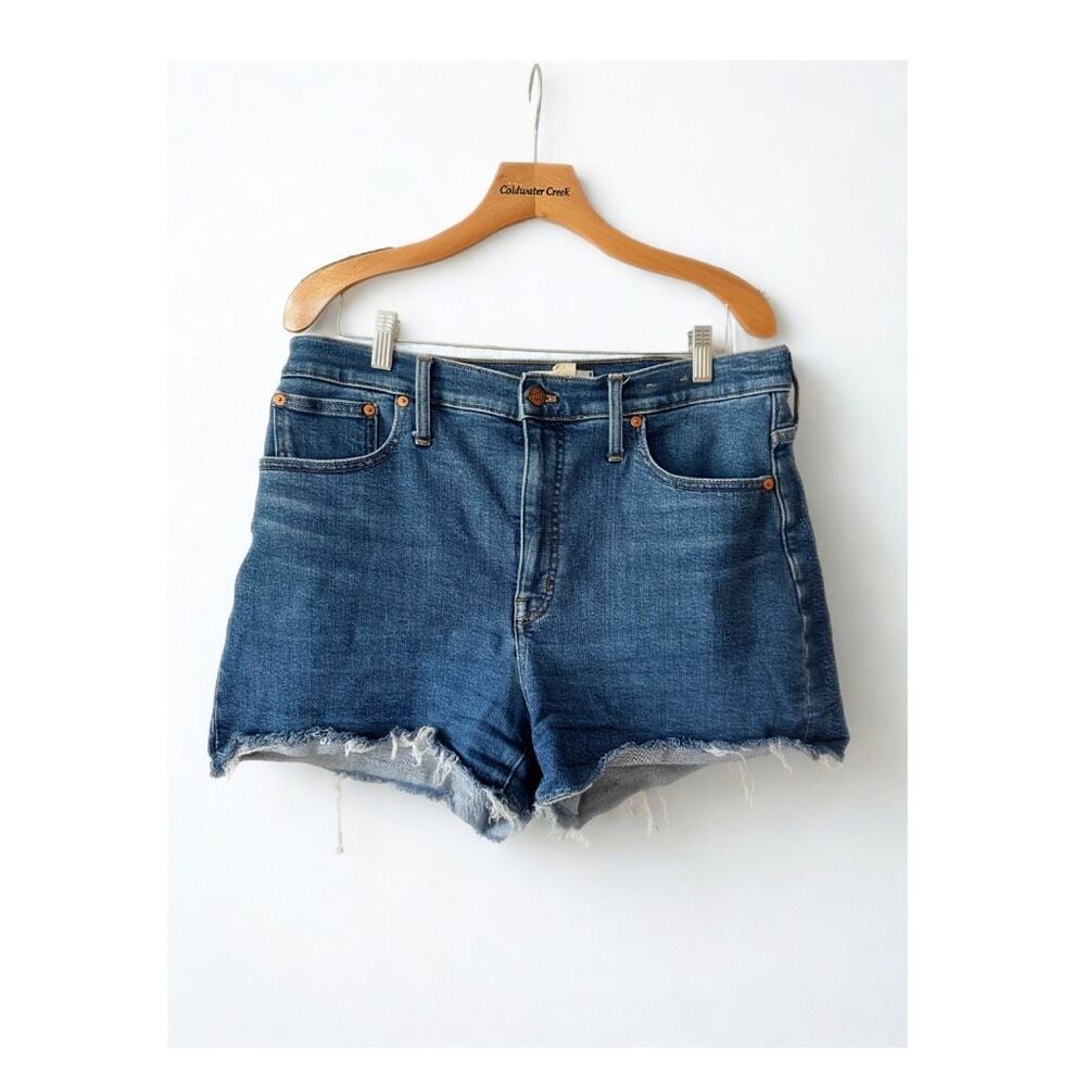 Madewell High Rise Denim Shorts Raw Hem Size 31